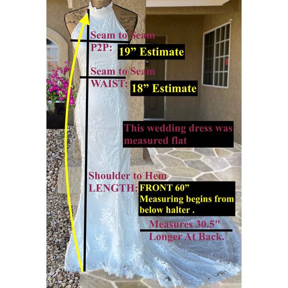 Lulus Glamour White Embroidered Halter Mermaid Maxi Dress Size M NWT - Picture 15 of 15